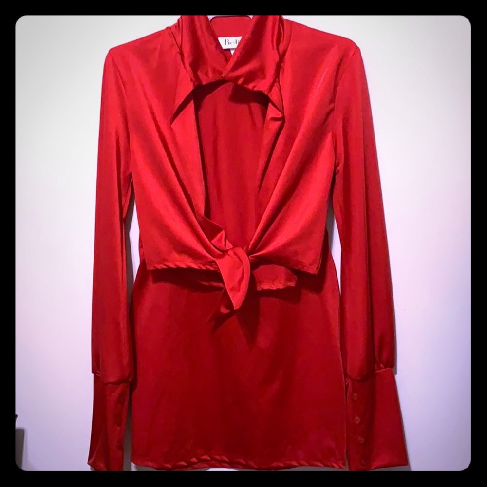 Sexy Red blouse crop too with matching red skirt